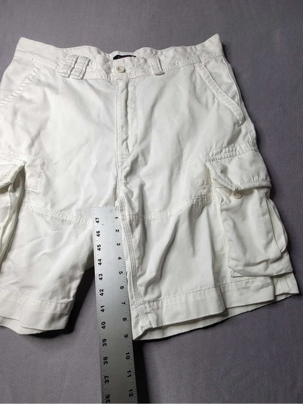 Polo by Ralph Lauren Men’s White Cargo Shorts with Utility Pockets